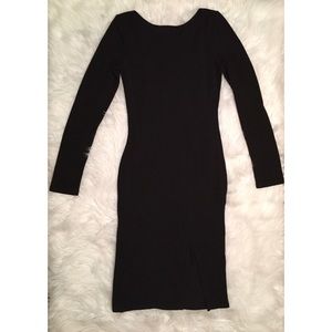 🍋Fashion nova black long sleeved bodycon xs